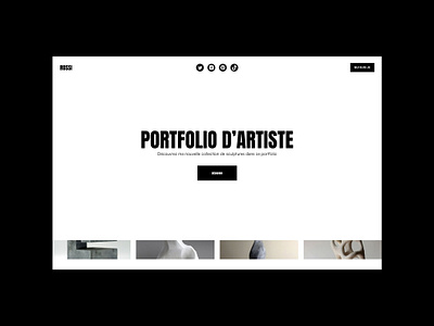 Artist's portfolio template artist graphic design inspiration portfolio template ui uidesign web webdesign