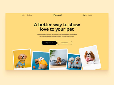 made it Purrsonal for me and my 2 pets design graphic design landing landing page pets ui ux web design