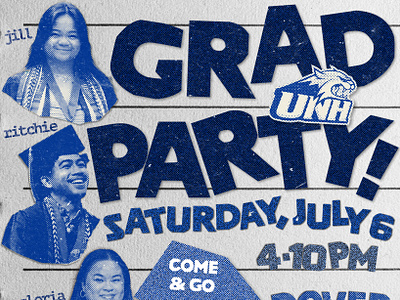 Grad Party Invite [Freelance] design grad party graphic design invitation paper typography