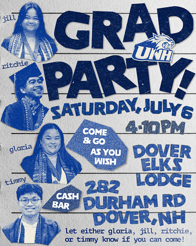 Grad Party Invite [Freelance] design grad party graphic design invitation paper typography