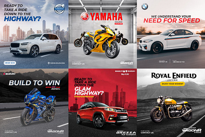 Automobile Social Media Ad advertisment axo studios bike branding car design designhub designtheory graphic design post