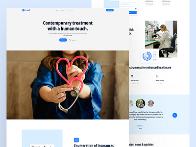 Medical Care Website Design - Landing Page doctor appointments healthcare services landing page medical care medical contact medical information online booking patient portal