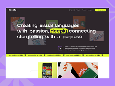 Deeply Studio — Website Design deeply studio design design studio minimal shapes studio ui ux web web design website design