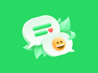 Join Stimulus! 3d branding bubble design emoji gradient happy heart iconography icons illustration illustrator love message nature network plant social ui vector