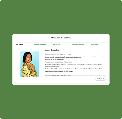 Barnes&Noble book information accessibility audit and redesign.