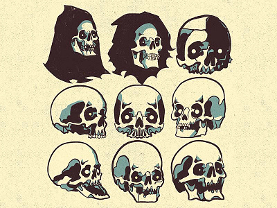 Procreate Skulls Character cartoon design graphic design illustration procreate vector