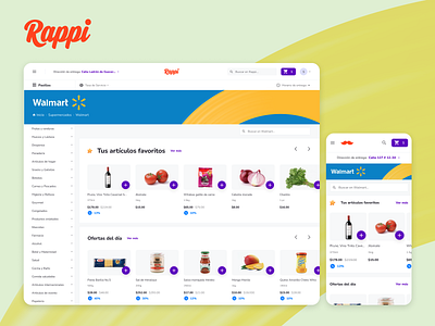 Rappi: Groseries store page app ecommerce gcp groceries product design store ui ux uxui web web app