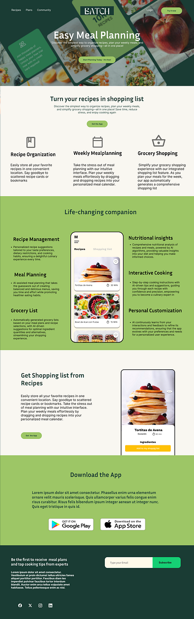 Landing page for a Wellbeing App app branding design ecommerce app minimal mobile app ui ux