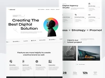 Creative Agency Web UI agency branding creative design modern redesign ui uiux ux web