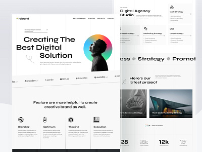 Creative Agency Web UI agency branding creative design modern redesign ui uiux ux web