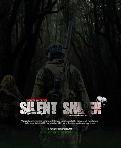 Indonesia Sniper Silent, Poster Film graphic design