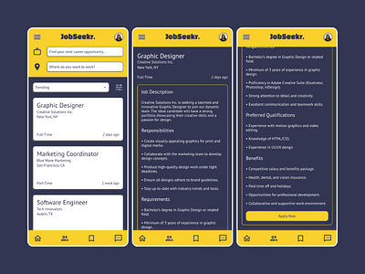 Job Site - Job Listing Page career design job job finder job listing job site mobile mobile design mobile website ui user interface web web design website design work