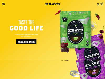 Krave | Shopify branding e commerce logo shopify ui