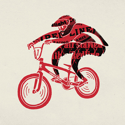 Redline BMX Shirt bicycles bikes bmx bmx racing hand drawn illustration mightymoss redline t shirt