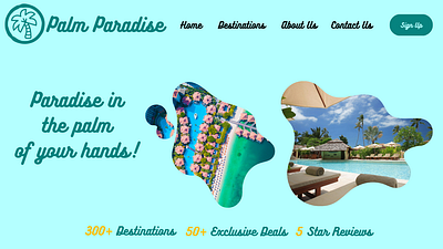 Palm Paradise Landing Page-Prototype branding design graphic design illustration ui