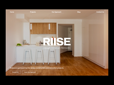 RIISE Group website concept design architecture builders design developers interior design ui ux website