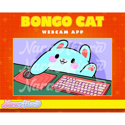 Fun Vtuber Bongo Cat for Streamers bongocat chibiart cutestreaming funstreaming highqualityart onlinecreators streamers streaming streamingfun virtualavatar virtualpet webcamapp