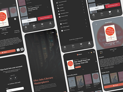 Elitera - Digital Library Mobile App Design branding design digital library ebook ebook design ebook store elitera graphic design kreatifora logo mobile app design ui ux vector web design
