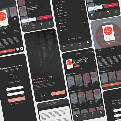 Elitera - Digital Library Mobile App Design branding design digital library ebook ebook design ebook store elitera graphic design kreatifora logo mobile app design ui ux vector web design
