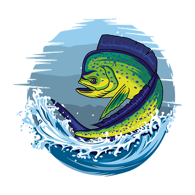 Mahi Mahi Dorado fishing illustration logo vector image t shirt dorado fishing logo dorado t shirt graphic design logo