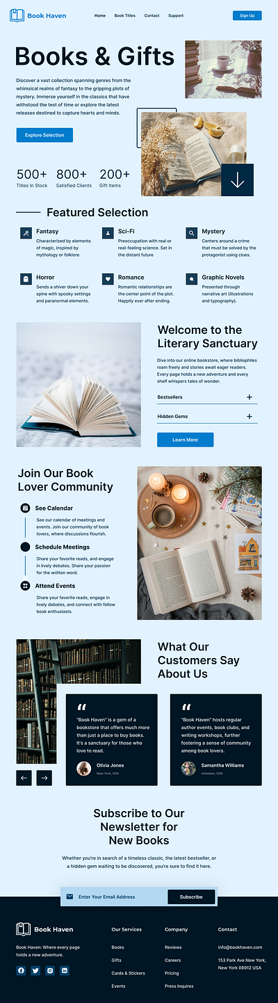 Book Haven branding design ui ux