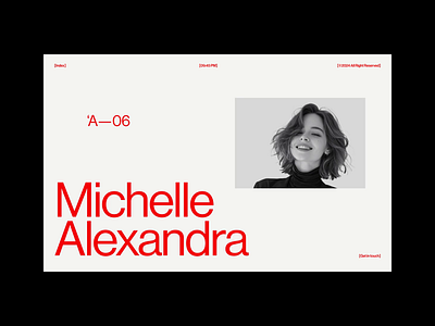 Michelle Alexandra - Portfolio Concept animate animation clean editorial elegant exploration minimalist portfolio simple slab slabdsgn swiss swiss style swiss typography