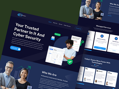 Cyber Security Landing Page cyber cyber security cyber security landing page cyber security website cyberattack cybersecurity data protection hacking internet provider landing page minimal protection safety security web design website