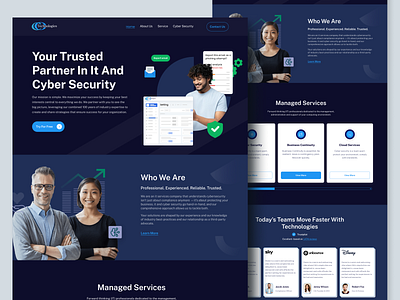 Cyber Security Landing Page cyber cyber security cyber security landing page cyber security website cyberattack cybersecurity data protection hacking internet provider landing page minimal protection safety security web design website