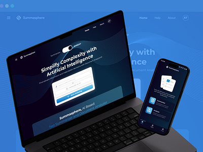 Summasphere : AI Doc Analyzer and Summarizer app branding mobile app ui web app