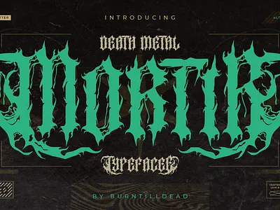 MORTIR black metal blackletter blackserif death metal serif style typeface typeface display