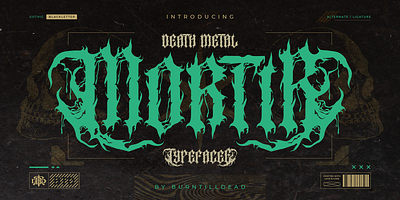 MORTIR black metal blackletter blackserif death metal serif style typeface typeface display