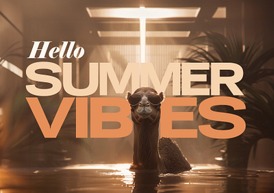 Hello Summer Vibes graphic design typography