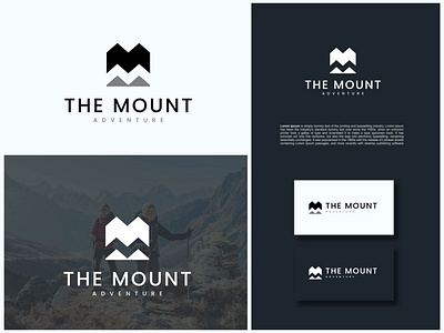 The mount m letter minimalist logo. Adventure logo. adventure everest graphic design illustration letter m letter mark logo design minimalist mount mountain nature tour