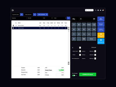 POS Interface pos product design user experience user interface uxui