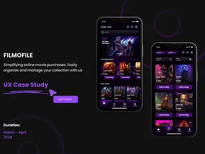 Filmofile : UX Case Study on Movie Disc Purchasing App app case study ios ui uiux ux