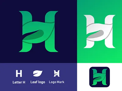 H and leaf Modern logo 3d abstract logo branding business logo design graphic design h logo icon illustration leaf logo letter logo logo logo design logo maker logo mark logo type logos minimalist logo modern logo vector