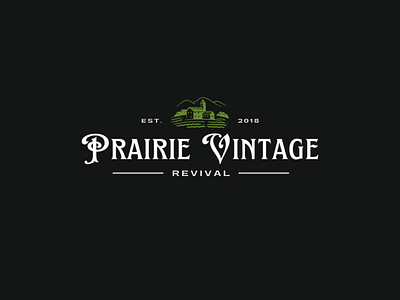 Prairie Vintage Revival Logo branding graphic design logo
