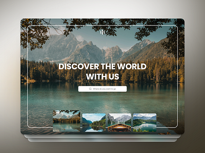 Travel web design beautiful discover lake travel ui ui design ux view water web website world