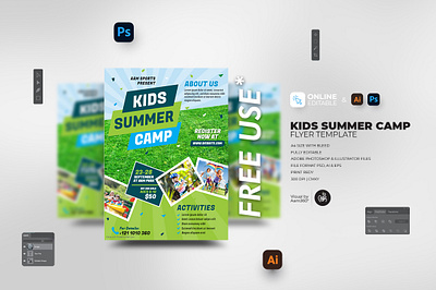 Kids Summer Camp Flyer Template aam360 aam3sixty branding flyer template fun kids activities kids fun camp flyer kids holidays kids sports poster kids summer camp flyer template kids summer camp poster kids time pre school sport summer summer camp flyer summer camp poster summer fun day