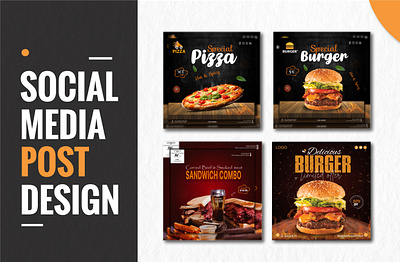 Social Media Post Bundle bundle designs burger post design business social media post graphic design media bundle design media post design pizza post design post bundle post design professional social media design restaurant post design social media post social post bundle