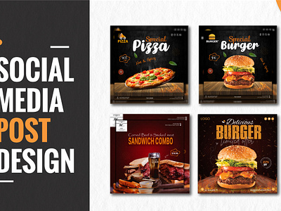 Social Media Post Bundle bundle designs burger post design business social media post graphic design media bundle design media post design pizza post design post bundle post design professional social media design restaurant post design social media post social post bundle