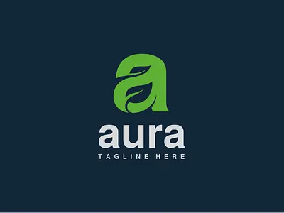 Letter a Leaf Leaves logo initial a template
