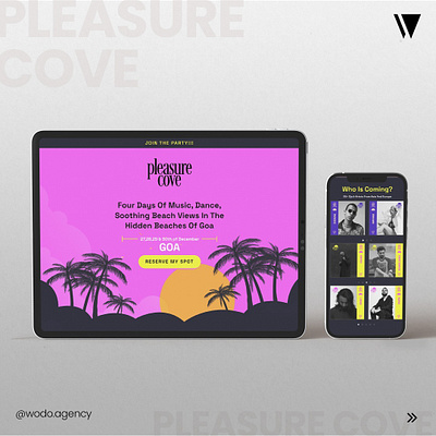 We designed and developed a website for Pleasure Cove branding graphic design product design