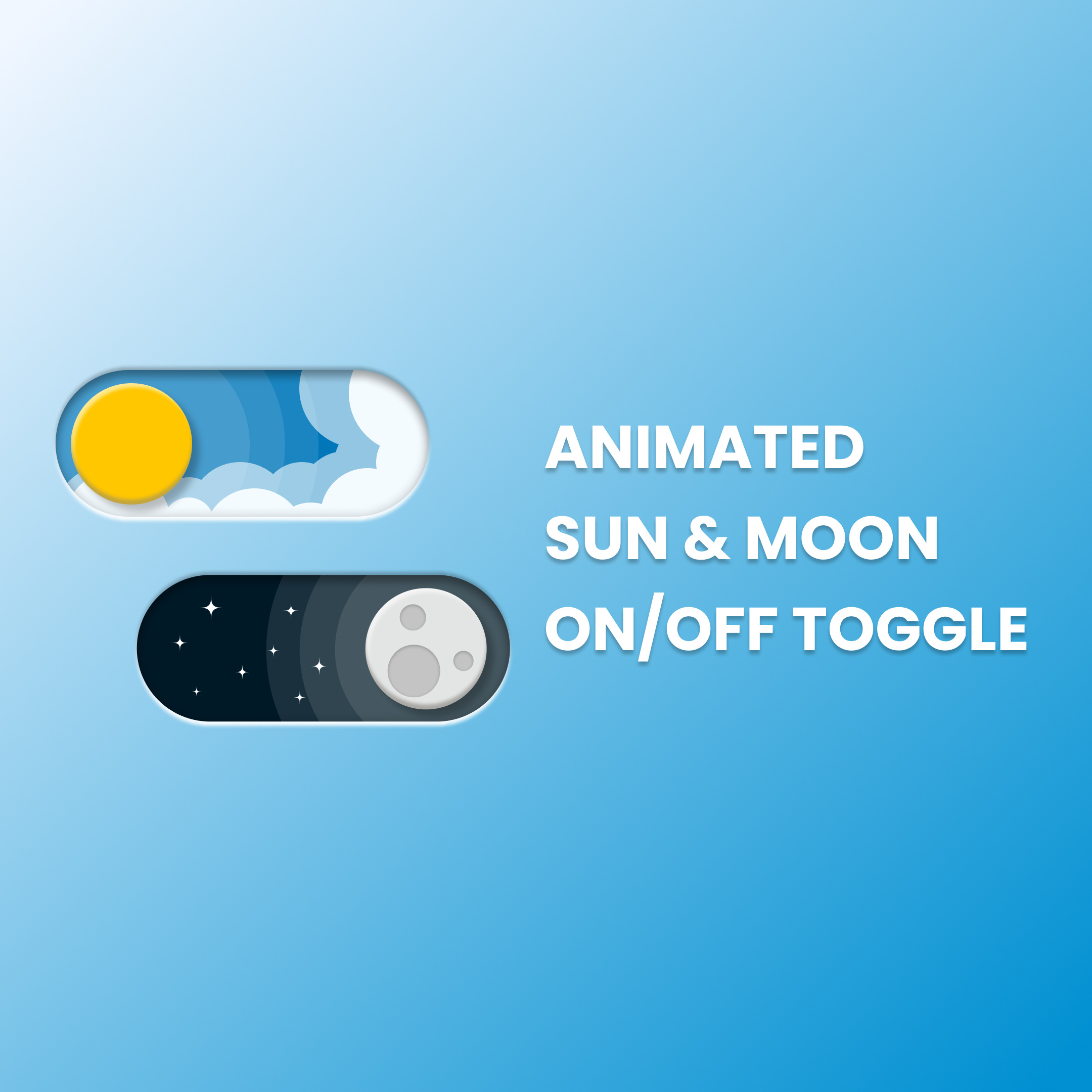 Animated Sun & Moon ON/OFF Toggle - Micro Animation micro animation togglebutton
