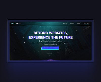Contive.ai branding design experience futuristic logo modern ui ux website