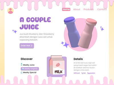 A COUPLE JUICE - 3D UI [ E - Commerce ] Web 3d ui web