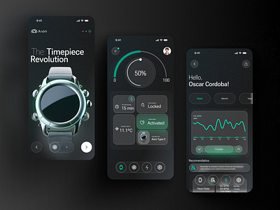 Aion Smartwatch AI Mobile App app ui uxui