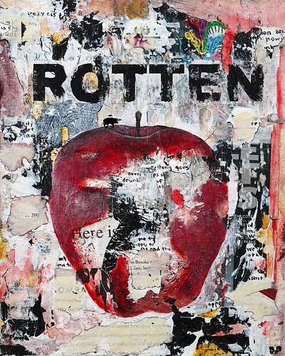 Rotten No. 1 advertising art fine art graphic design illustration marketing mixed media
