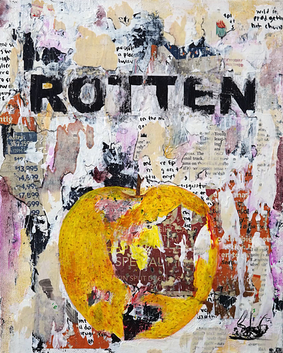 Rotten Apple No. 3 advertising art fine art graphic design illustration marketing mixed media photoshop