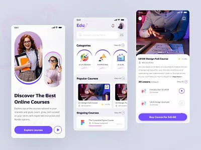 Education Portal best clean cleandesign design education figma portal ui ux